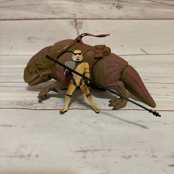 Star Wars Trilogy The Power Of The Force Dewback And Sandtrooper 1997 Kenner - Picture 8 of 10
